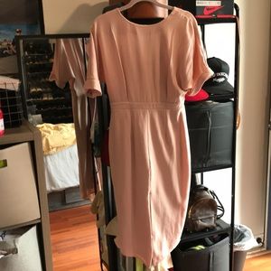ASOS pink medí dress